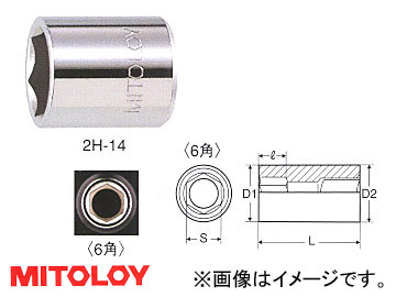 ߥȥ/MITOLOY 1/4(6.35mm) ڥå 6 17mm 2H-17
