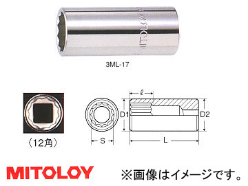 ߥȥ/MITOLOY 3/8(9.5mm) ڥå(ǥץ) 12 22mm 3ML-22