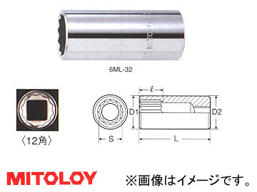 ߥȥ/MITOLOY 3/4(19.0mm) ڥå(ǥץ) 12 22mm 6ML-22