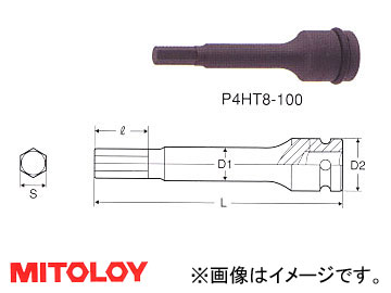 ߥȥ/MITOLOY 1/2(12.7mm) إåå (ѥ) ڥ Ĺ100mm 17mm P4HT17-100