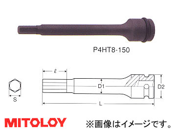 ߥȥ/MITOLOY 1/2(12.7mm) إåå (ѥ) ڥ Ĺ150mm 8mm P4HT8-150
