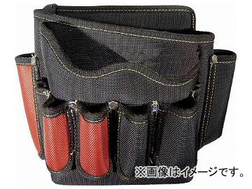 KH 超高密度シリーズ ウェーブ固定ポケット付バッグ 黒/緋 3000ZKR(7707355)