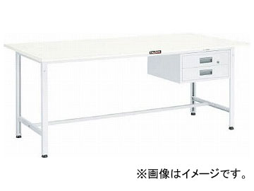 トラスコ中山 RAE型作業台 900×600×H740 2段引出付 DG色 RAE-0960F2 DG