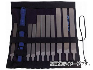バローベ LP1163 平ヤスリセット グリップ・専用布ケース付 入数：1組(10本) LP1163-10P-SET(7769440)