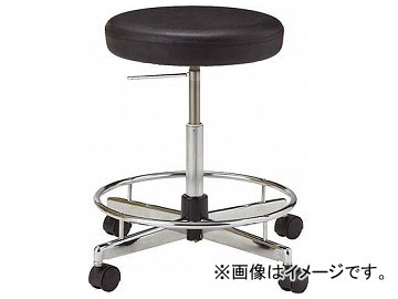 トラスコ中山 導電作業チェア 背もたれなし 黒 ECC-1-BK(8183822