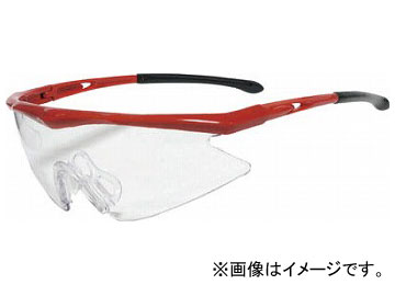 トラスコ中山/TRUSCO 一眼型安全メガネ スポーツタイプ フレームレッド レンズクリア TSG1856RE(3658333) JAN：4989999124484