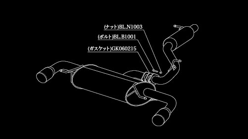 柿本改 einsatz s-622 マフラー ブラッククロームテール A6B3036B