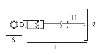 KTC T形フレックスレンチロング（マグネット入り） THF2-17L - 5,297円