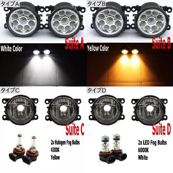 車用ライト・ランプ 2ピース 9LED フォグライト ランプ 適用: ルノー