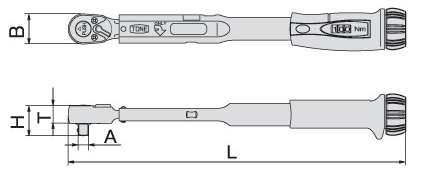 トネ/TONE 9.5mm（3/8”） プレセット形トルクレンチ（ダイレクトセット
