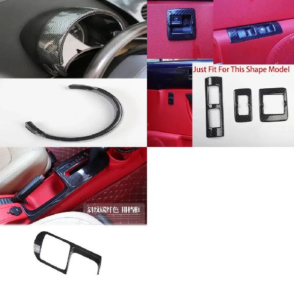 車用内装パーツ 適用: フォルクスワーゲン/VOLKSWAGEN ビートル 2003-2011 ABS カーボンファイバー センター コントロール パネル カバー トリム ステアリング ホイール ボタン ステッカー メーター トリム 03-11～アウター ギア 03-11 SR-AA-0410