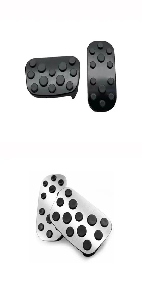 車用内装パーツ アルミニウム 合金 フット ペダル カバー アクセサリー アクセル ガス フューエル ブレーキ レスト パッド マット 適用: トヨタ CHR C-HR 2024 2025 ブラック・シルバー SR-AA-0735
