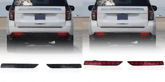 ѳѡ Ŭ: ܥ졼/CHEVROLET СХ 2021 2022 2023 LED ꥢ Хѡ ե쥯 ơ ֥졼 󥷥ʥ饤 2ԡ ⡼ ֥åå SR-BB-5652