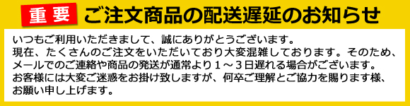 ご注文商品の配送遅延のお知らせ