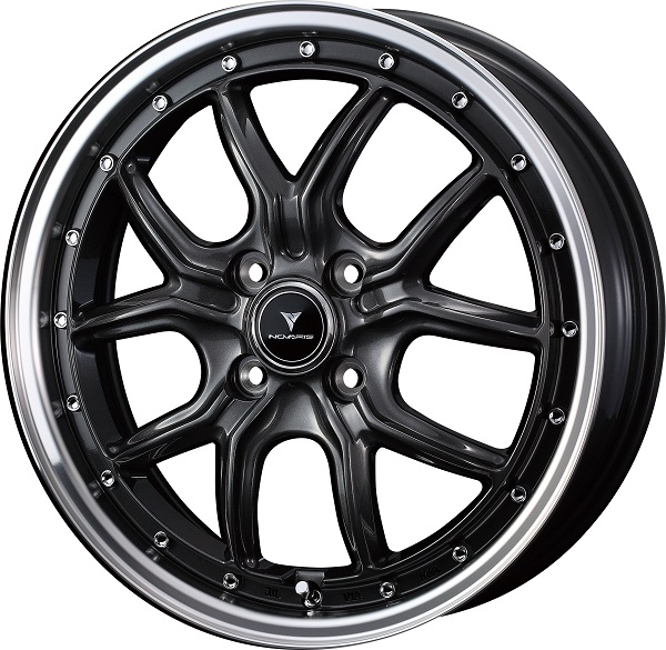 NOVARIS ASSET S1 ۥ GUN-META/RIM POLISH 154.5J 45 4H100 1ʬ(4) 41339