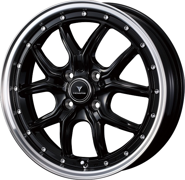 NOVARIS ASSET S1 ۥ BLACK/RIM POLISH 154.5J 45 4H100 1ʬ(4) 41329