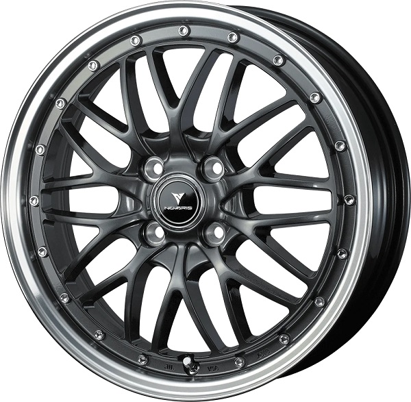 NOVARIS ASSET M1 ۥ GUN-META/RIM POLISH 154.5J 45 4H100 1ʬ(4) 41070