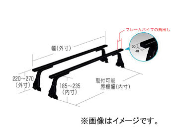 ロッキー ルーフキャリア シリーズ 長尺物用タイプ 雨ドイ挟み込み