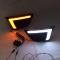 ۥ  㥺եå 2014 2015 2016 2017   顼 ʥ 졼ɿ DRL 12V LED ǥ˥󥰥饤 饤ȥե 12W White turns yellow 6000K AL-BB-1458 AL