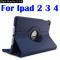 iPad iPad 2/3/4  PU쥶 ǥץ쥤360ٲž С [Dark blue for 2 3 4] AL-AA-2961 AL