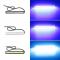 COB LED DRL ɥ饤ӥѥ饤ȥȥå 12V COB LED DRL Сȥ饤ץѥͥ  ֥å, С Crystal Blue, WHITE, Blue AL-BB-1146 AL