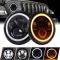 バイク部品 75W LED ラウンド ヘッドライト ハイ ロー ビーム ライト アングル アイ DRL ヘッドランプ 適用: ジープ/JEEP ラングラー トラック オフ ロード オートバイ AL-SS-0154 AL