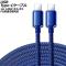 USB Type-C֥ ֥롼 1m 120W ʥԤߥ - PD®б AP-UJ0991-BL-1M