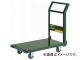 トラスコ中山/TRUSCO 鋼鉄製運搬車 800×450 φ100エアキャスター 緑 SH3NAC GN(3372651) JAN：4989999015225