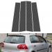 車用外装パーツ 4ピース カーボン ブラック ウインドウ ドア 列 B C ピラー ポスト カバー トリム 適用: VW ゴルフ MK5 2003-2009 装飾 ステッカー スタイリング SR-BB...